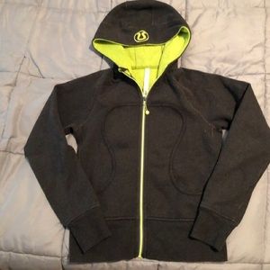 Lululemon Scuba Hoodie Jacket grey/lime green 4